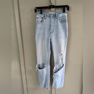 The Ankle Straight Ultra High Rise Jeans - Size 24/00R